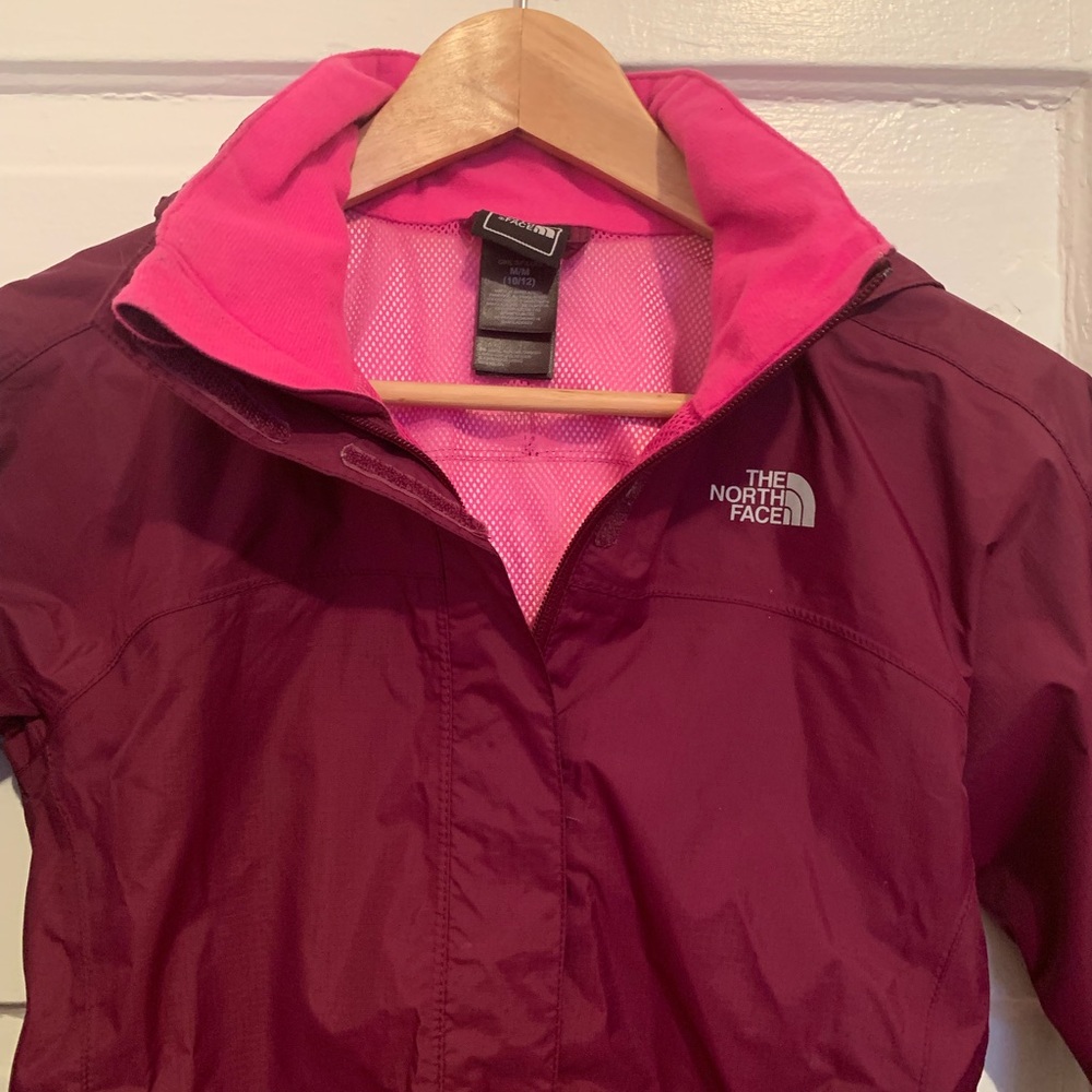 North face rain jacket size 10/12